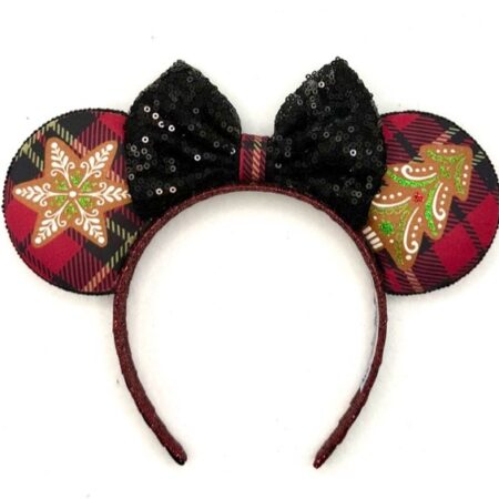 Christmas Cookie Red Plaid Ears