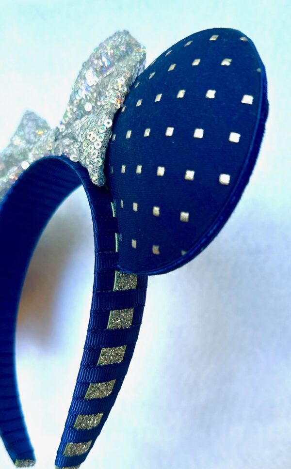 Navy Dotted Ears side detail