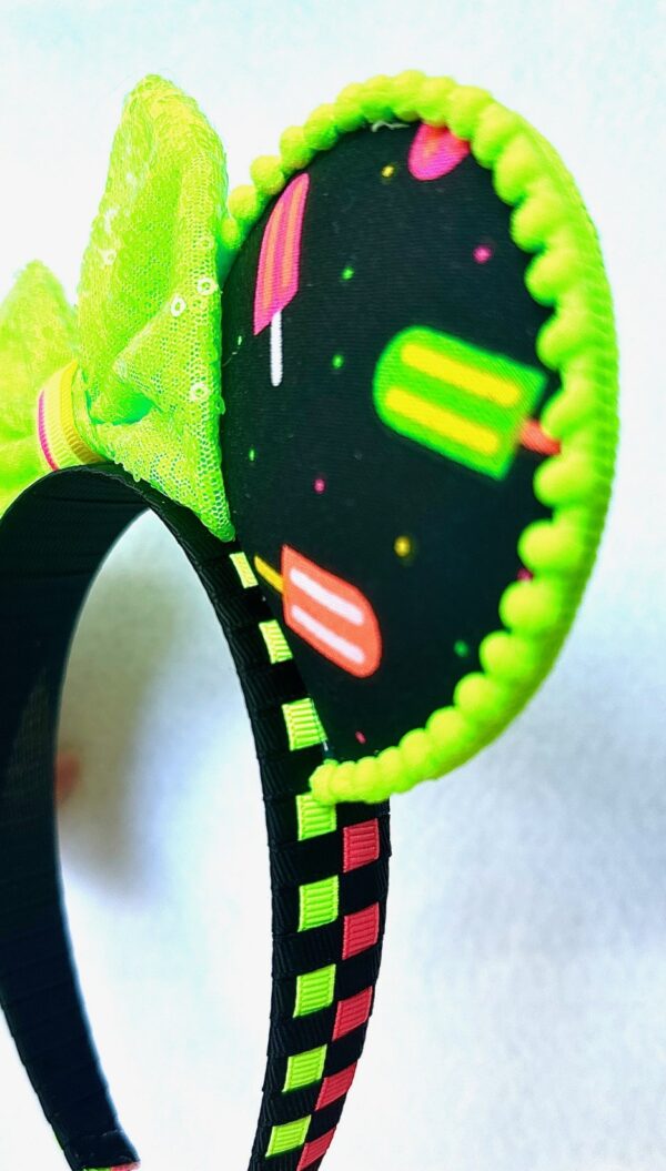 Neon Popsicle Ears side detail