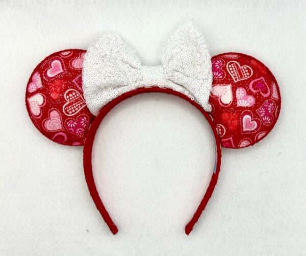 Pink and Red Hearts Ears